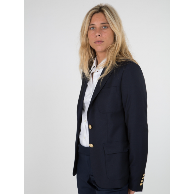 Blazer pure laine à boutons dorés Lauren