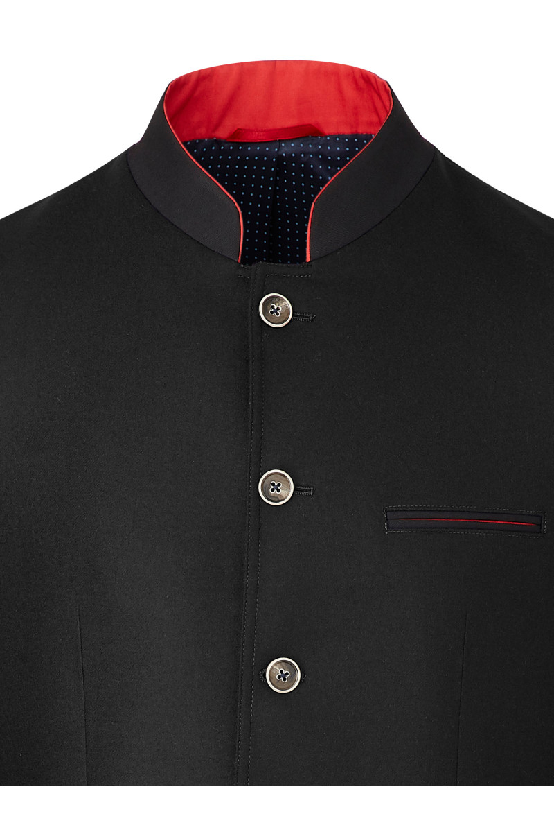 Veste flanelle pure laine col mao