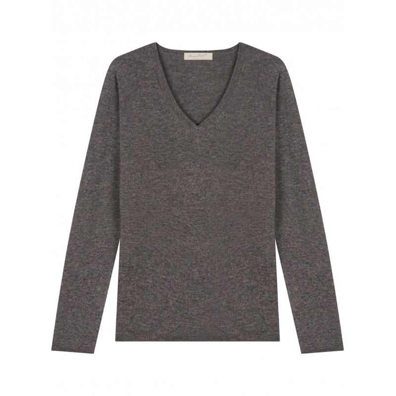 Sweater women V-neck in wool and cashmere 