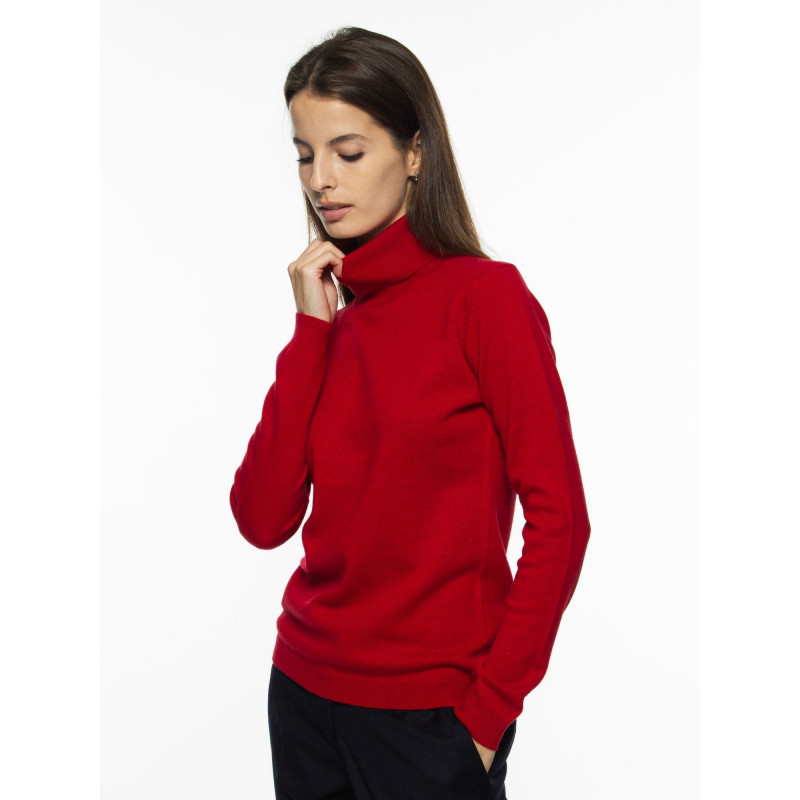 Pull laine cachemire col roulé GG12