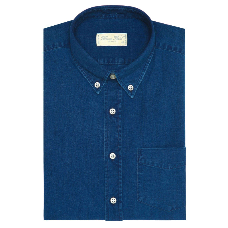 Chemise cintrée Canvas en Jean pur coton