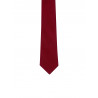 Cravate pure soie uni bordeaux doublure pois