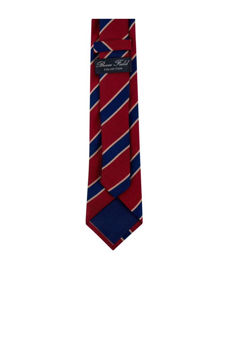 Tie in pure silk with stripes