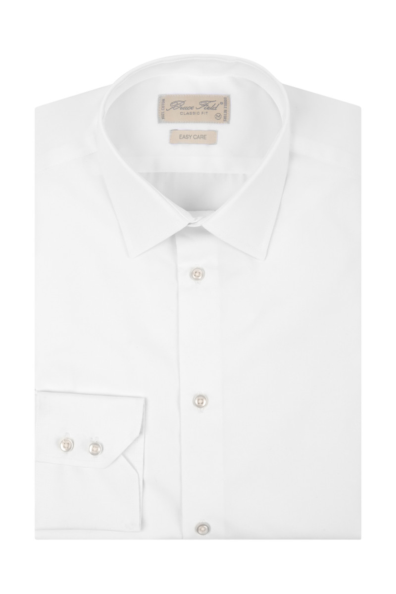 Classic shirt in fine stripe sky pure cotton