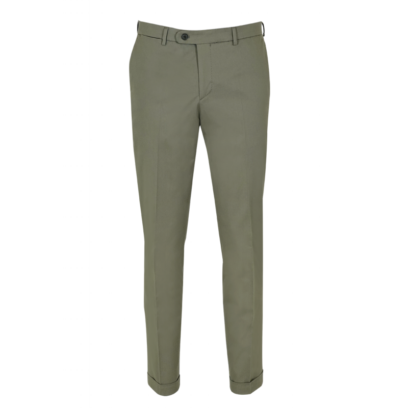 Pantalon ajusté coton stretch fin Paride