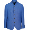 Veste ajustée pur lin épais col Mao