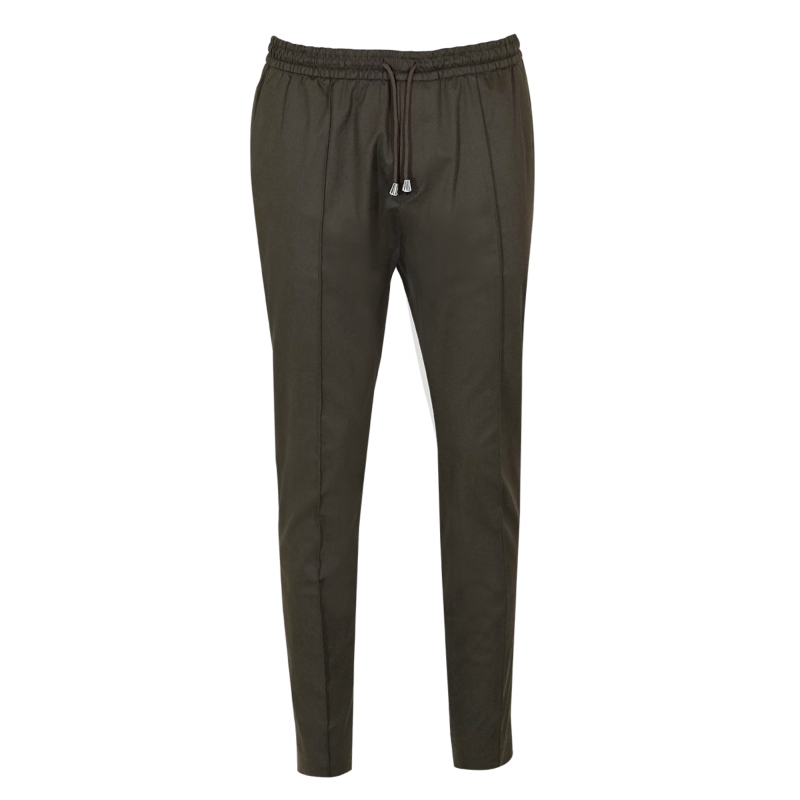 Trousers in pure wool 110's with drawstring