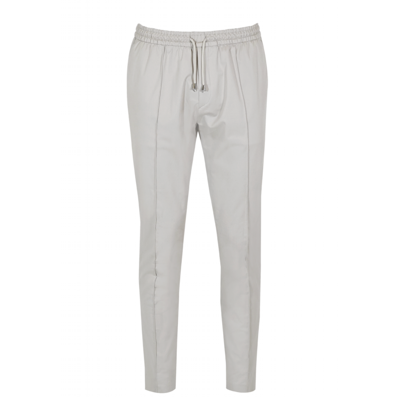 Trousers in pure wool 110's with drawstring