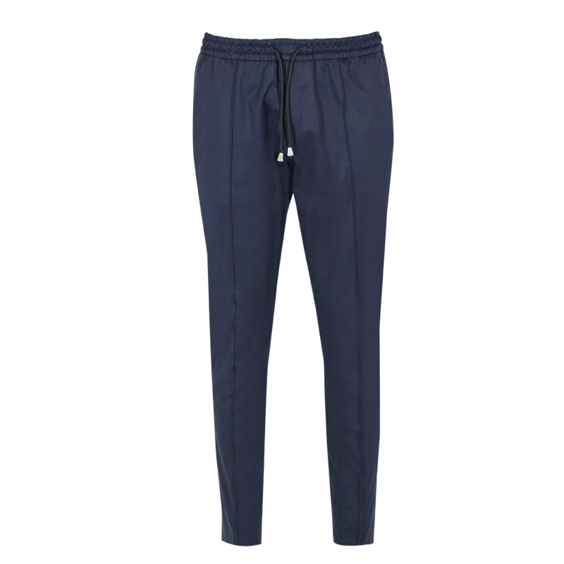 Trousers in pure wool 110's with drawstring