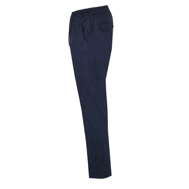 Trousers in pure wool 110's with drawstring