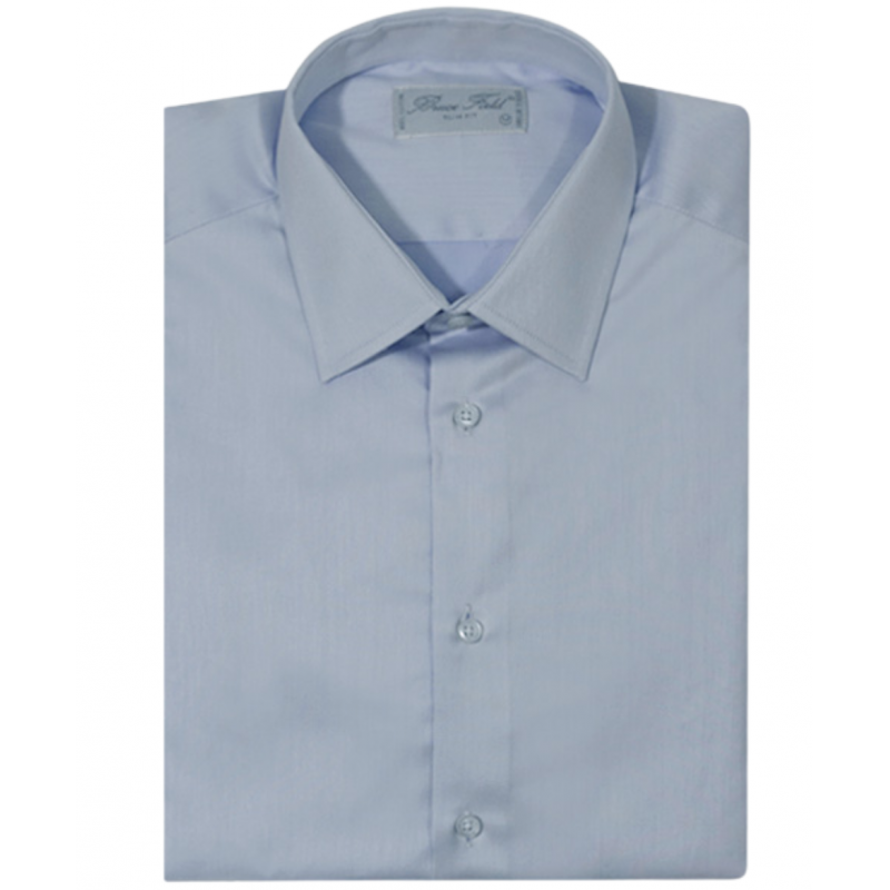 Men's slim fit shirt with thin grey stripes