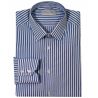 Men's slim fit shirt with thin grey stripes