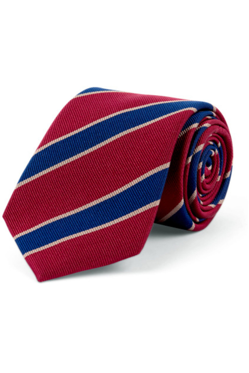 Tie in pure silk with stripes