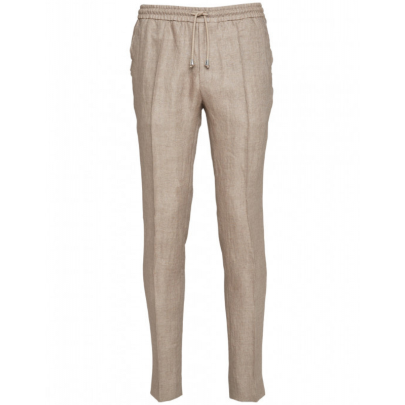 Trousers in pure wool 110's with drawstring