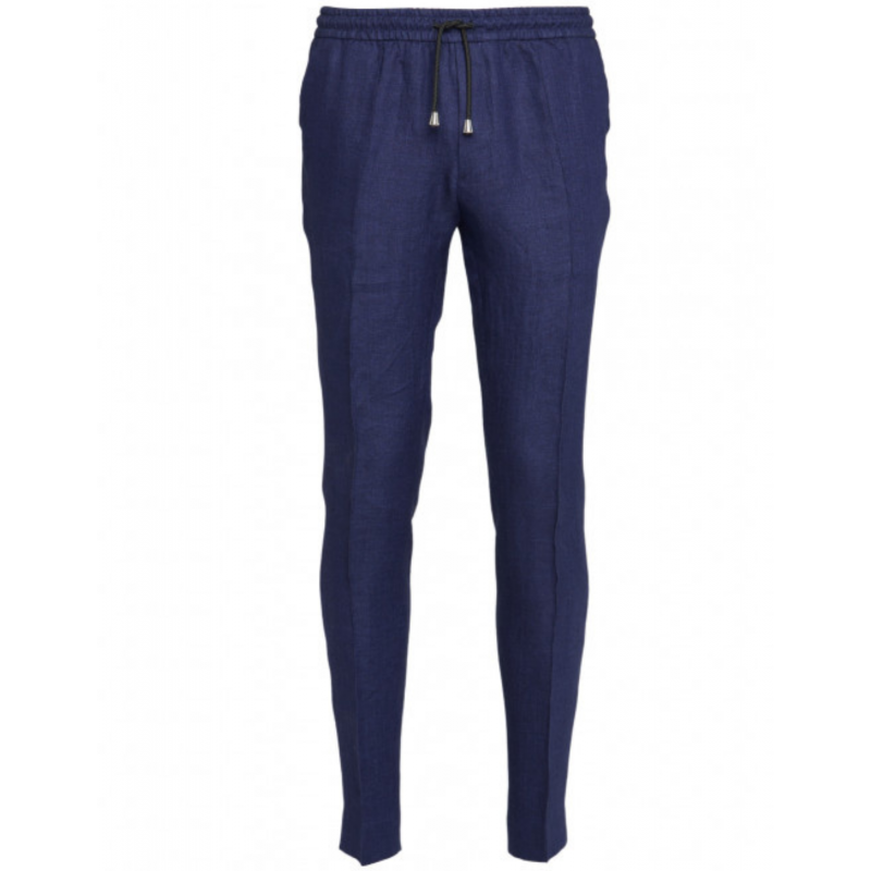 Trousers in pure wool 110's with drawstring