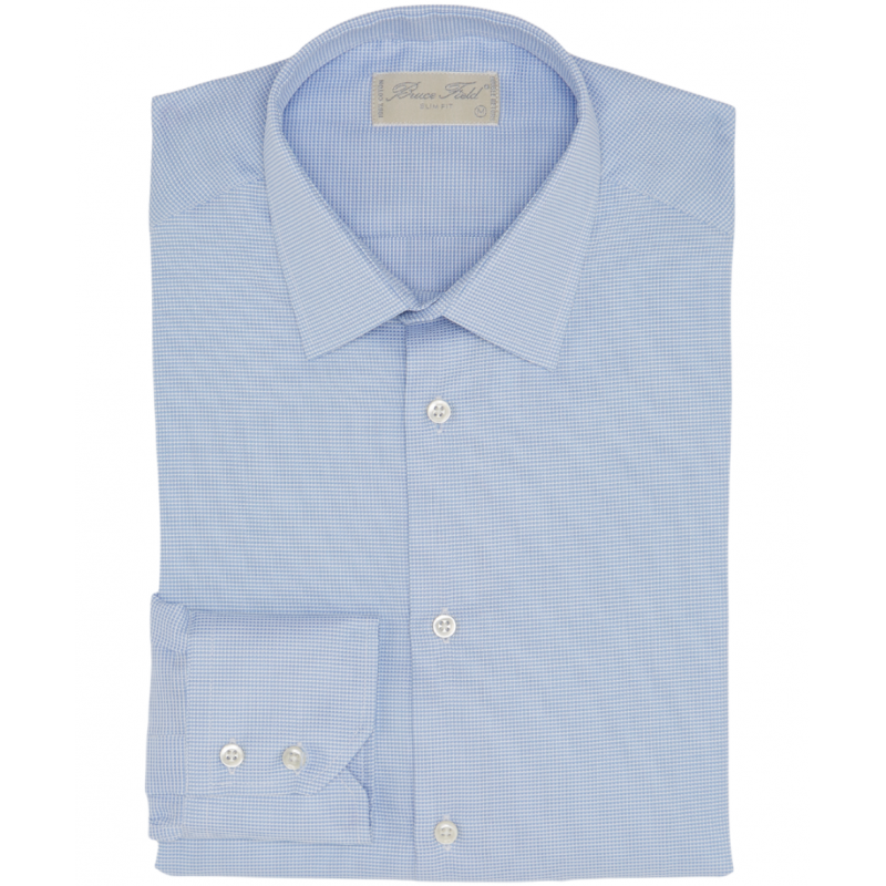 Chemise homme Benton cintrée motifs Lisbonne bleu