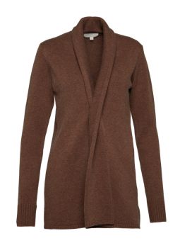 Woman vest open shawl collar cashmere and wool