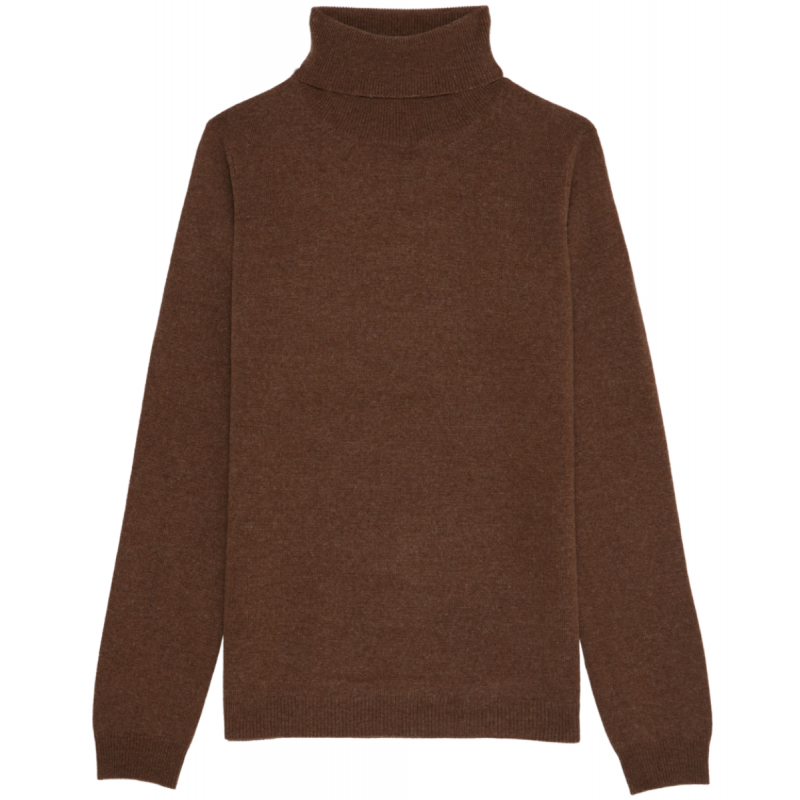 Cashmere and Wool Turtleneck Pullover