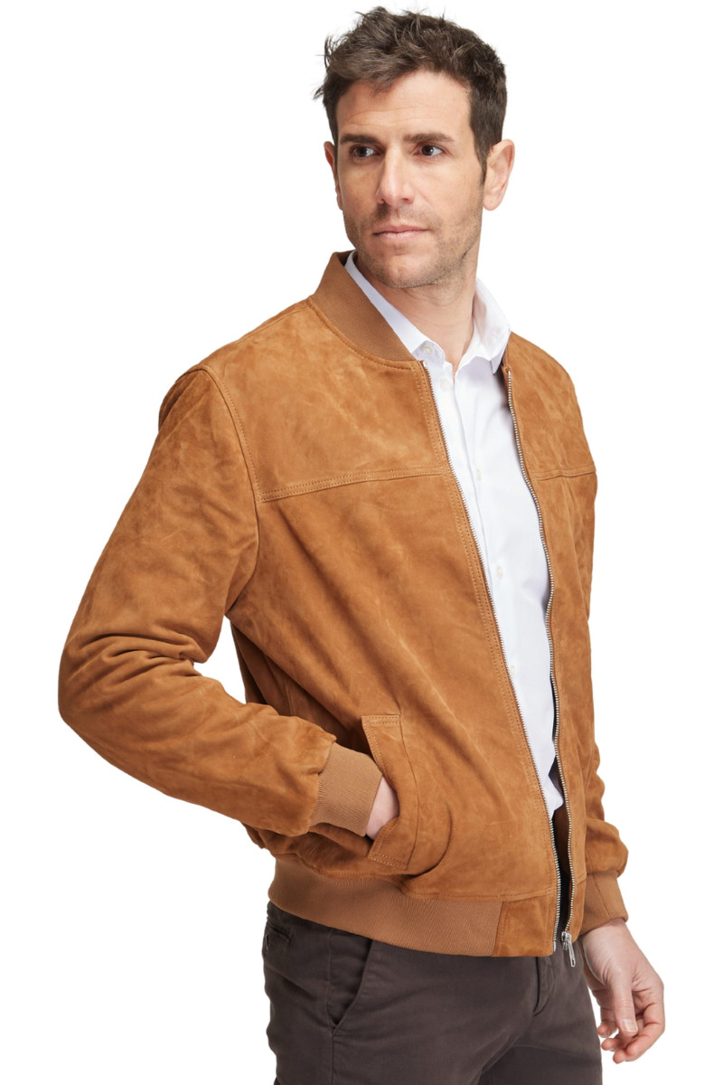 Blouson Teddy en daim