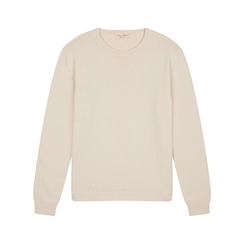 Men's crew neck sweater in pure cotton