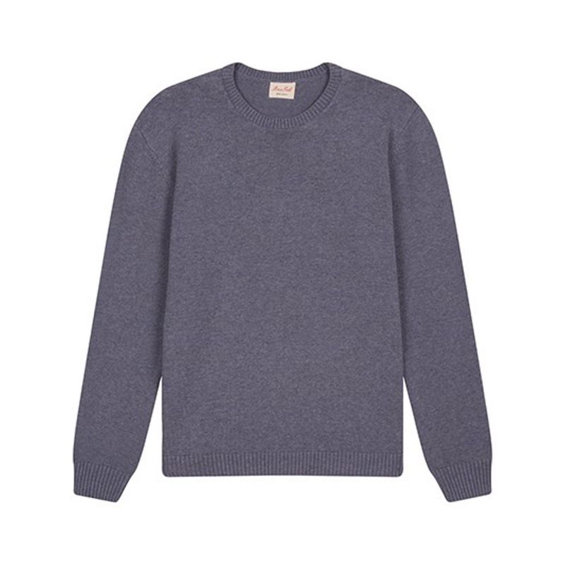 Men's crew neck sweater in pure cotton