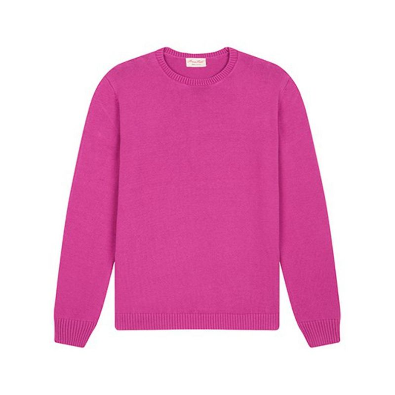 Men's crew neck sweater in pure cotton