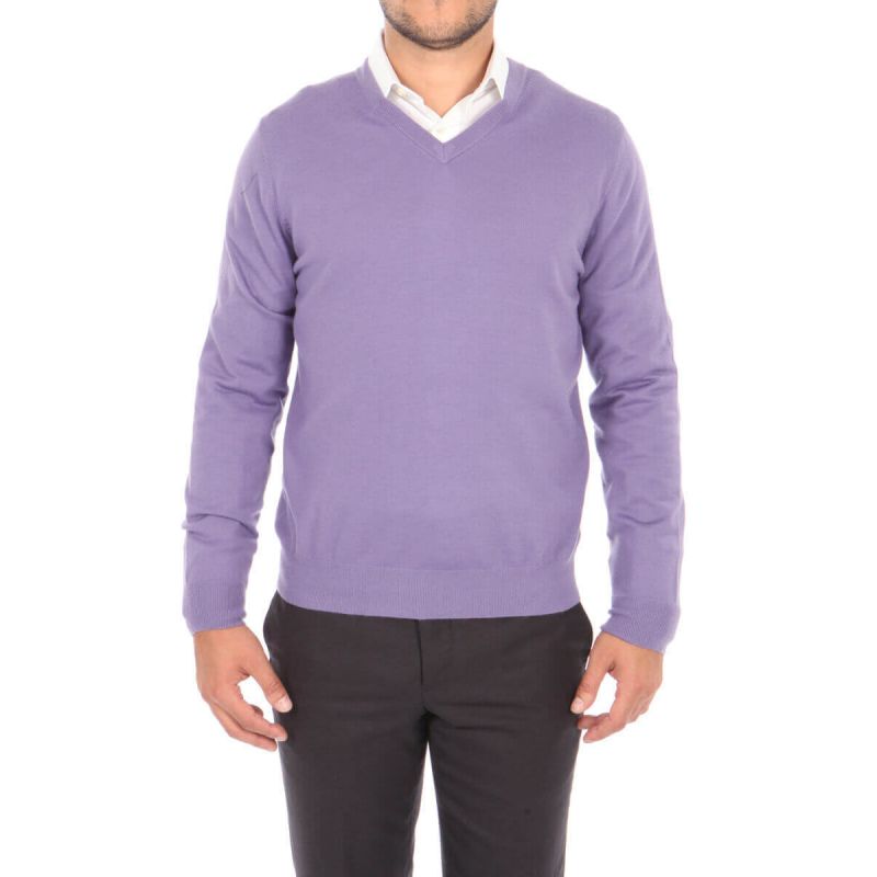 Pull homme col V en pur cachemire fin