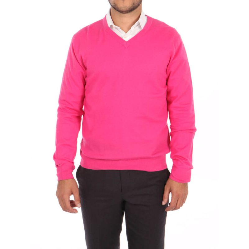 Pull homme col V en pur cachemire fin