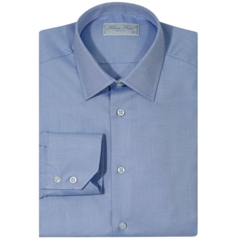 Men's slim fit shirt with thin grey stripes