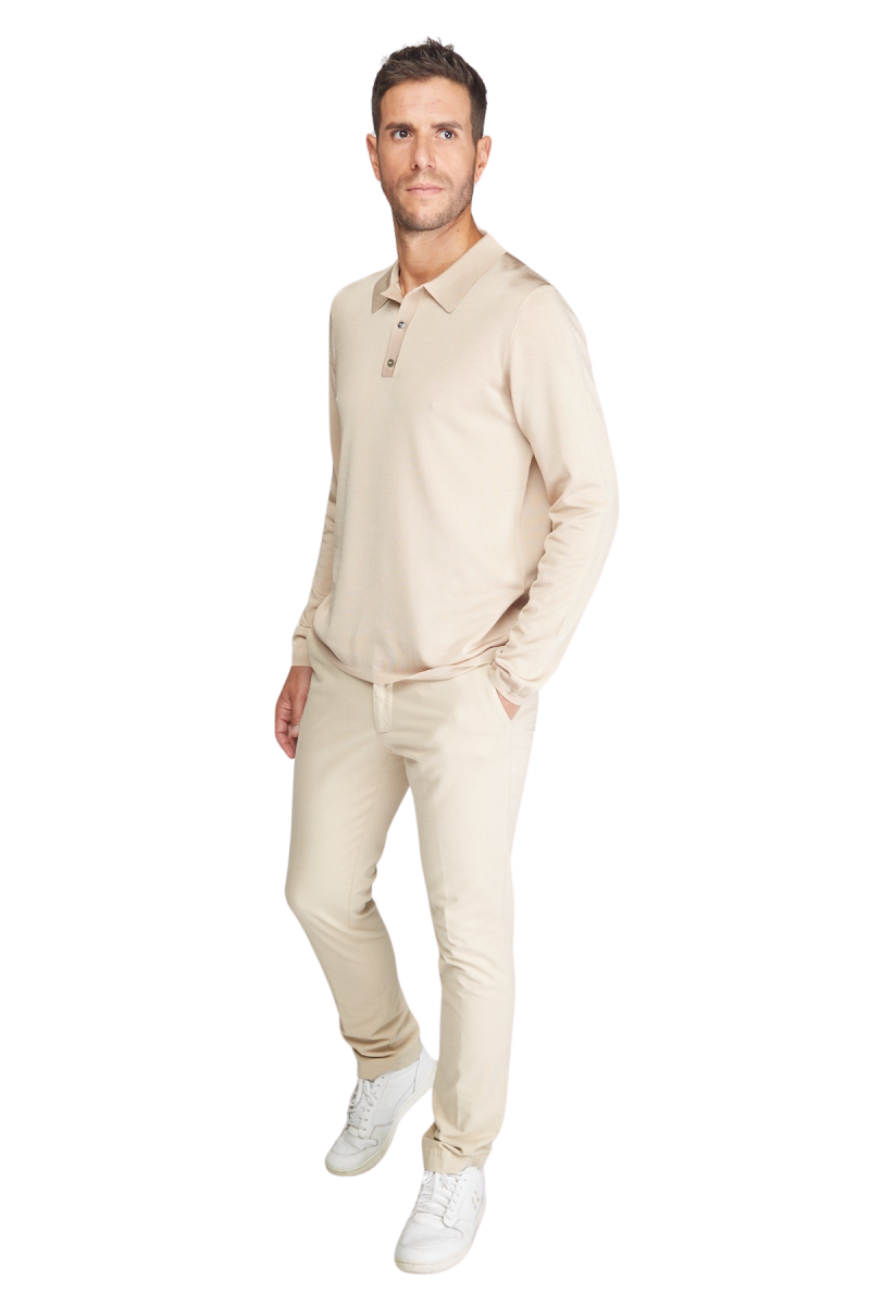 Polo Viscose manches longues