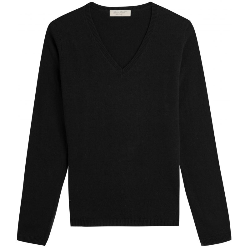 Sweater women V-neck in wool and cashmere 