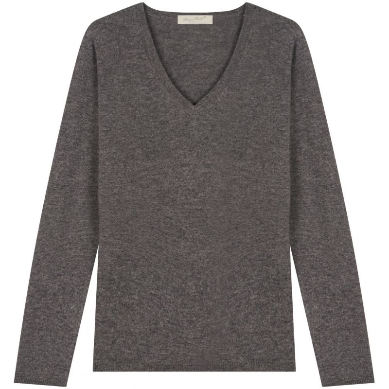 Sweater women V-neck in wool and cashmere 