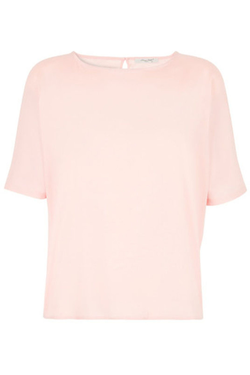 Blouse cinched in pure silk