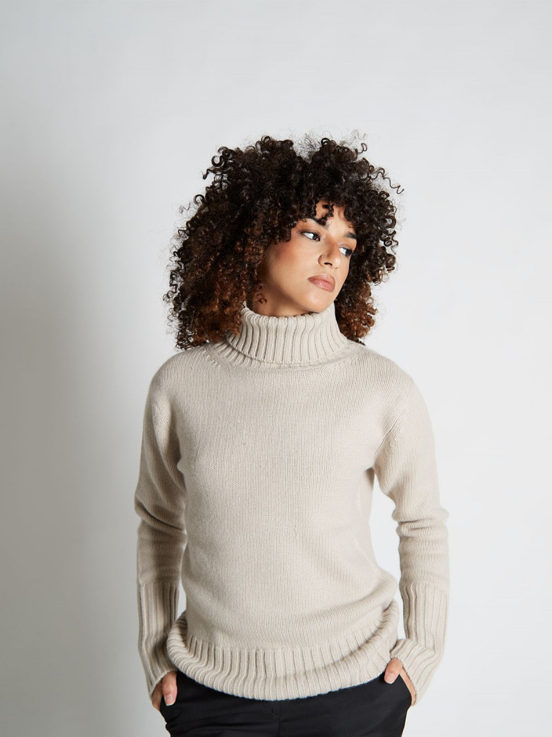 Sweater woman's turtle neck 100% cashmere