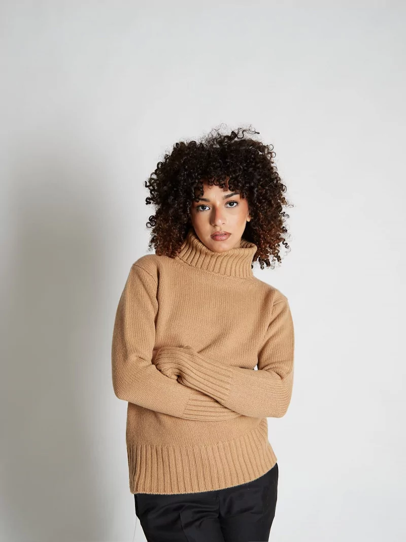 Sweater woman's turtle neck 100% cashmere