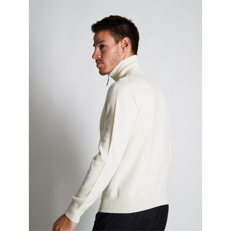 Cashmere and Wool Zipped Polo
