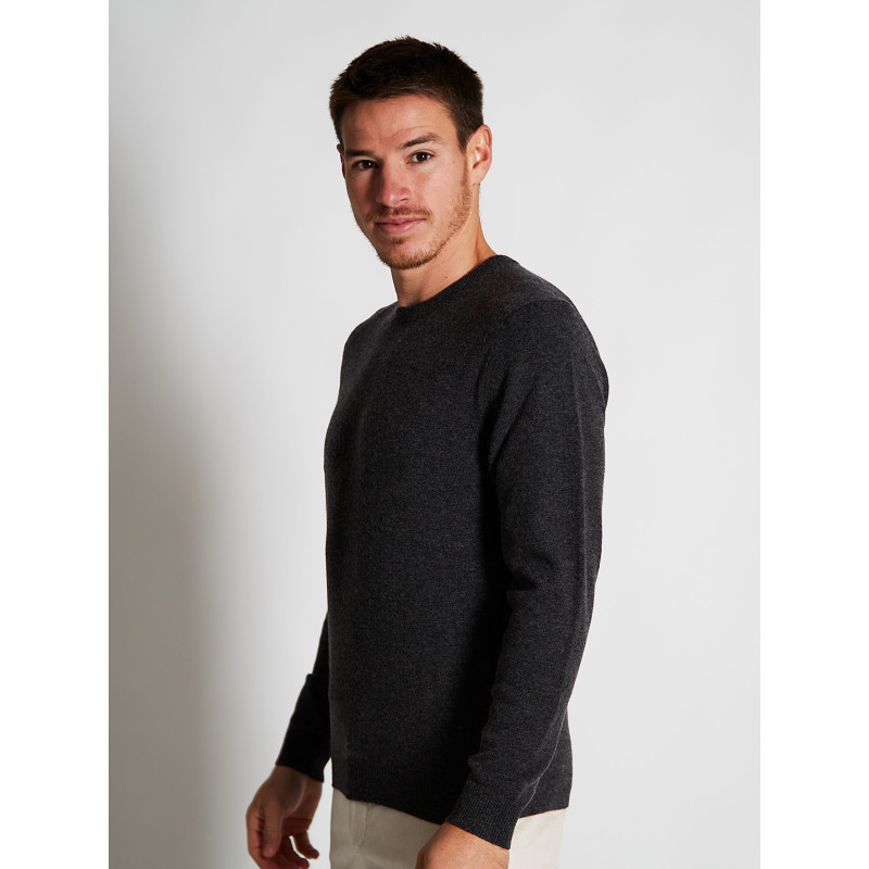 Mens sweater round neck 100% Merino Honeycomb