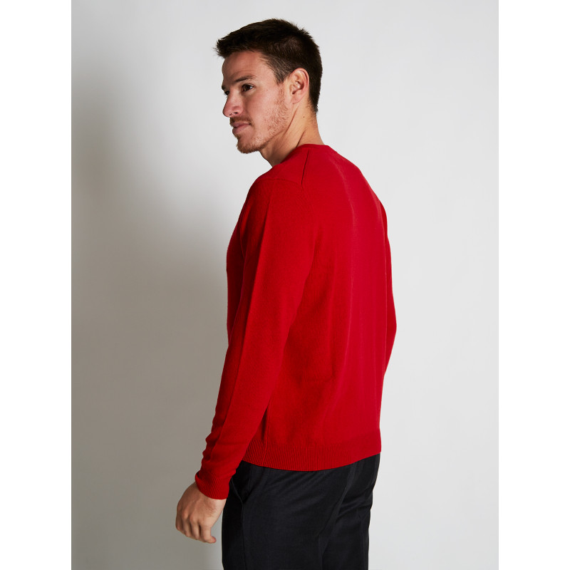 Mens sweater round neck 100% Merino Honeycomb