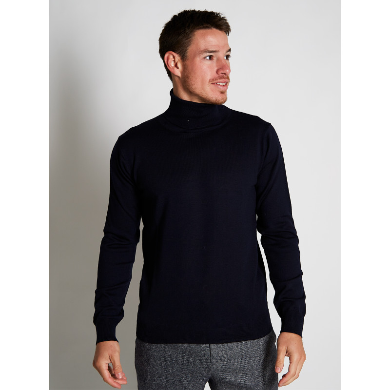 Cashmere and Wool Turtleneck Pullover