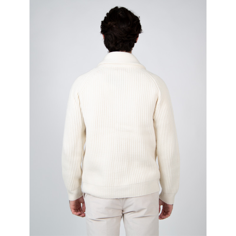 Mens sweater round neck 100% Merino Honeycomb