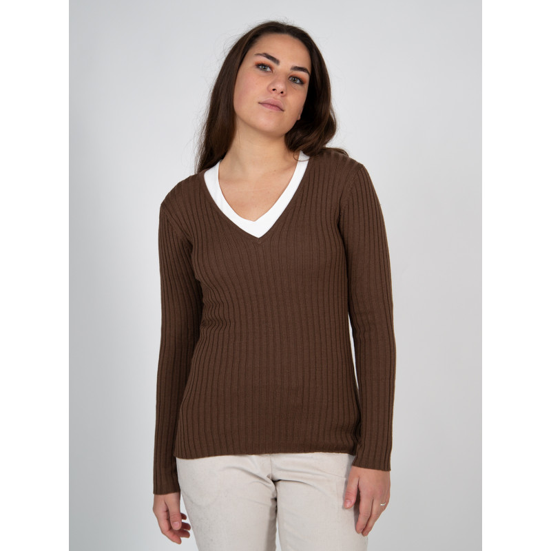 Pull col V en pure laine mérinos