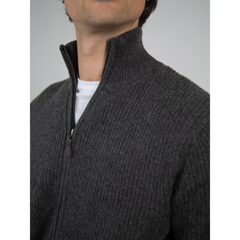 Mens sweater round neck 100% Merino Honeycomb