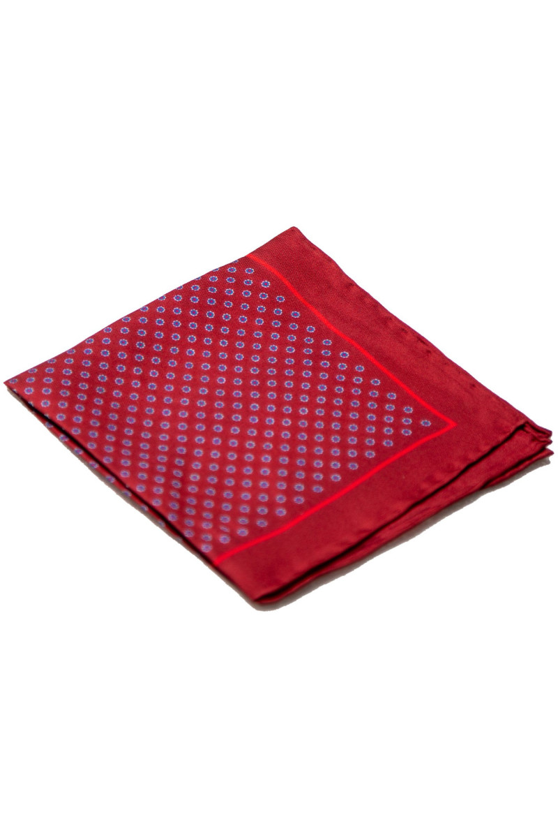 Pochette de costume en pure soie aux motifs fantaisie