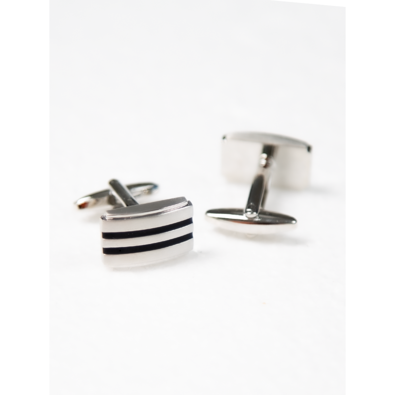 Cufflinks metal pattern carbon