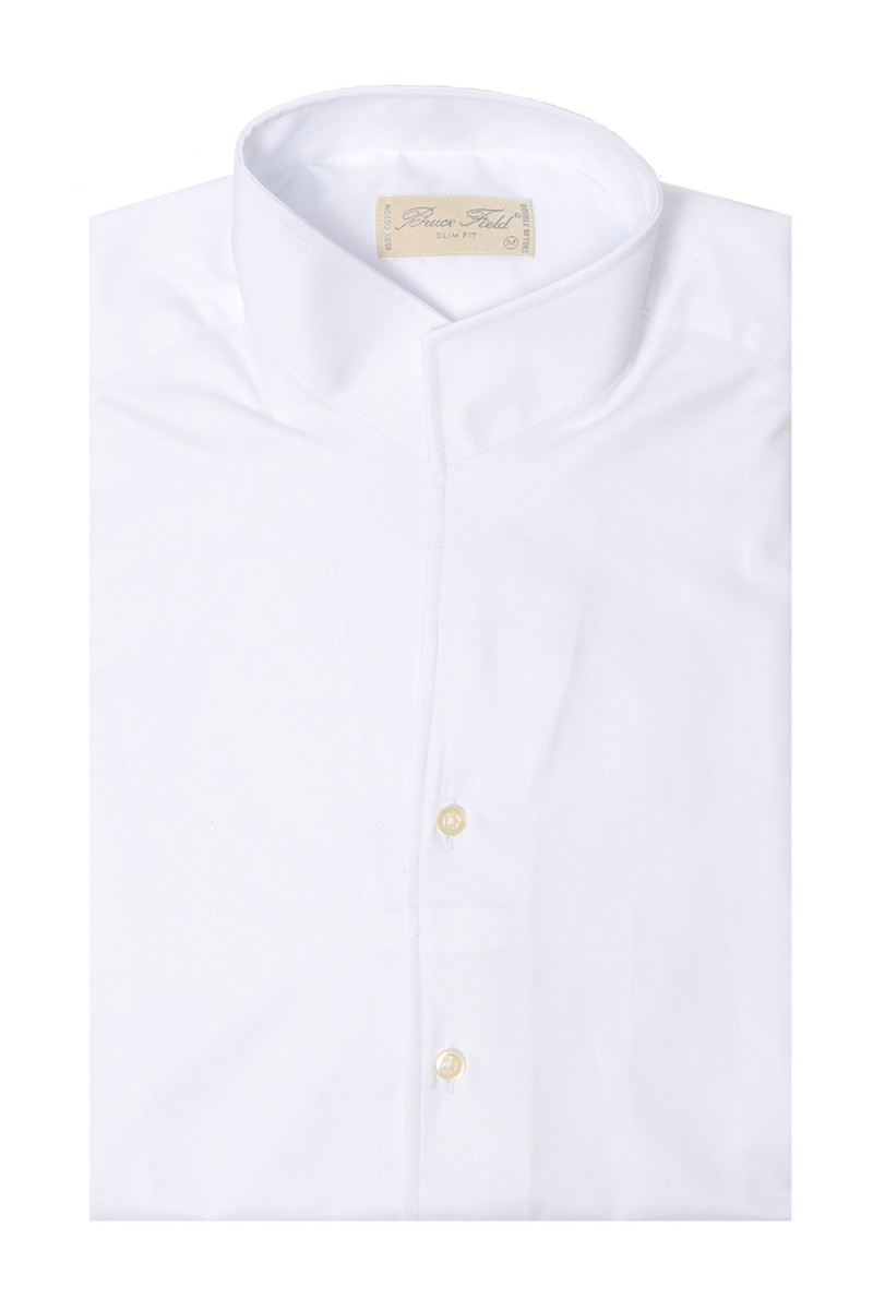 Chemise cintrée pur coton Palma à col montant