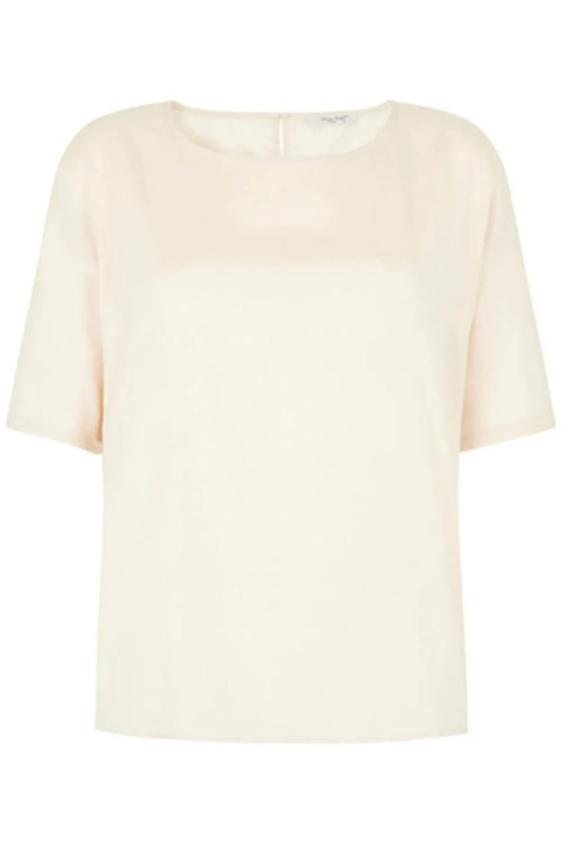 Blouse cinched in pure silk