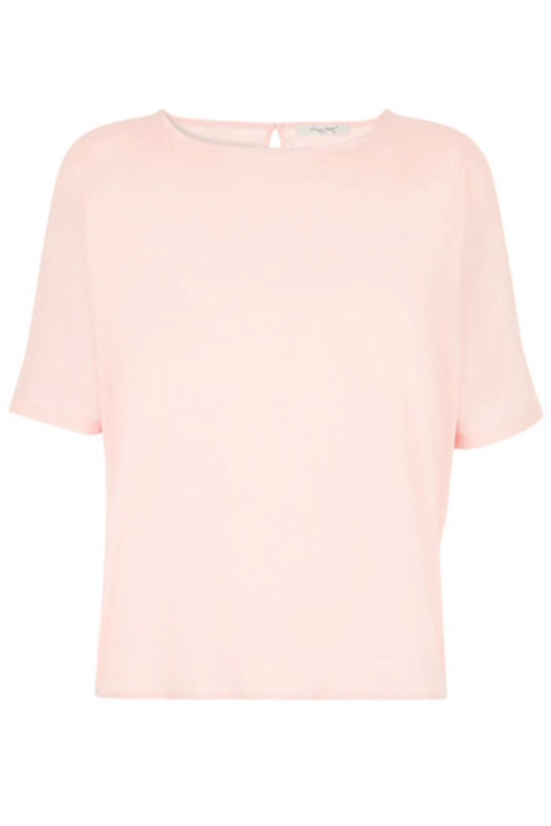 Blouse cinched in pure silk