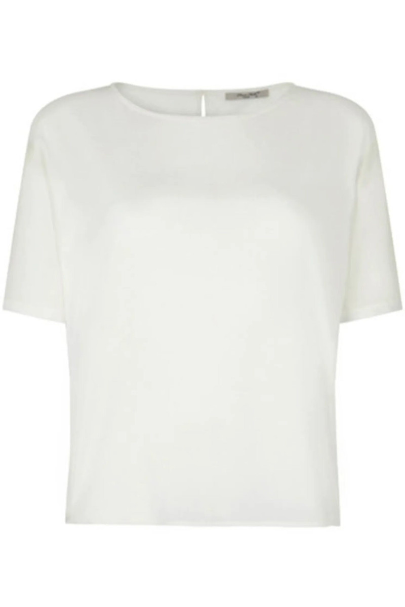 Blouse cinched in pure silk