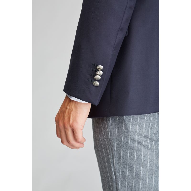 Blazer Mathieu croisé pure laine boutons argentés