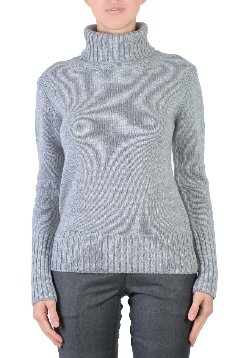 Pull femme col roulé en pure cachemire épais jauge 3